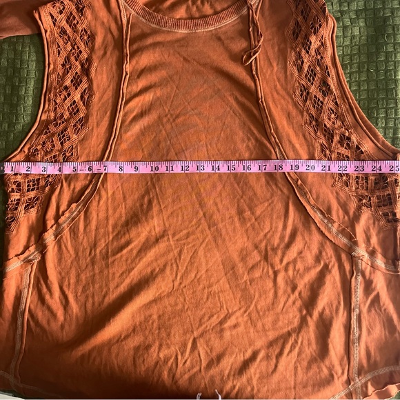 Free People Women’s Table for Two Tee Tunic Top Color Bronzer Size XS - Picture 5 of 15
